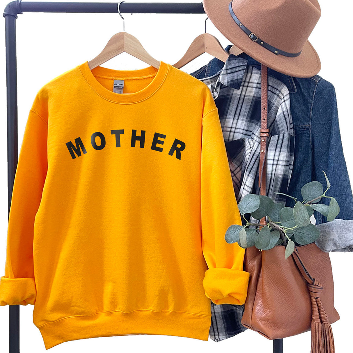 MOTHER Sweatshirt - Minimalistic MOM Design Printed Sweatshirt