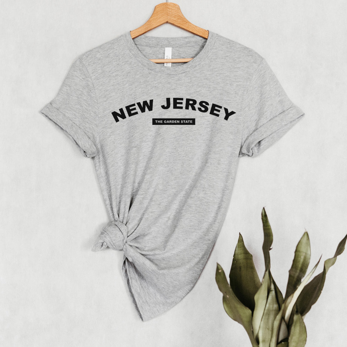New Jersey The Garden State T-shirt - United States Name & Slogan Minimal Design Printed Tee Shirt