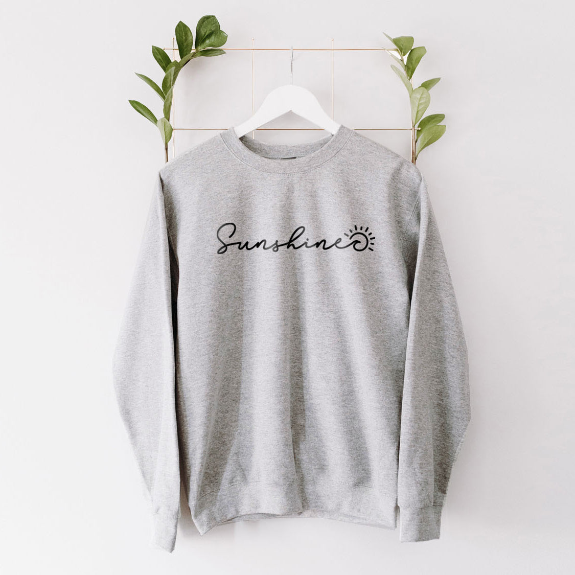 Sunshine Sweatshirt - Beach Vibes California State Minimal Design Printed Sweatshirt