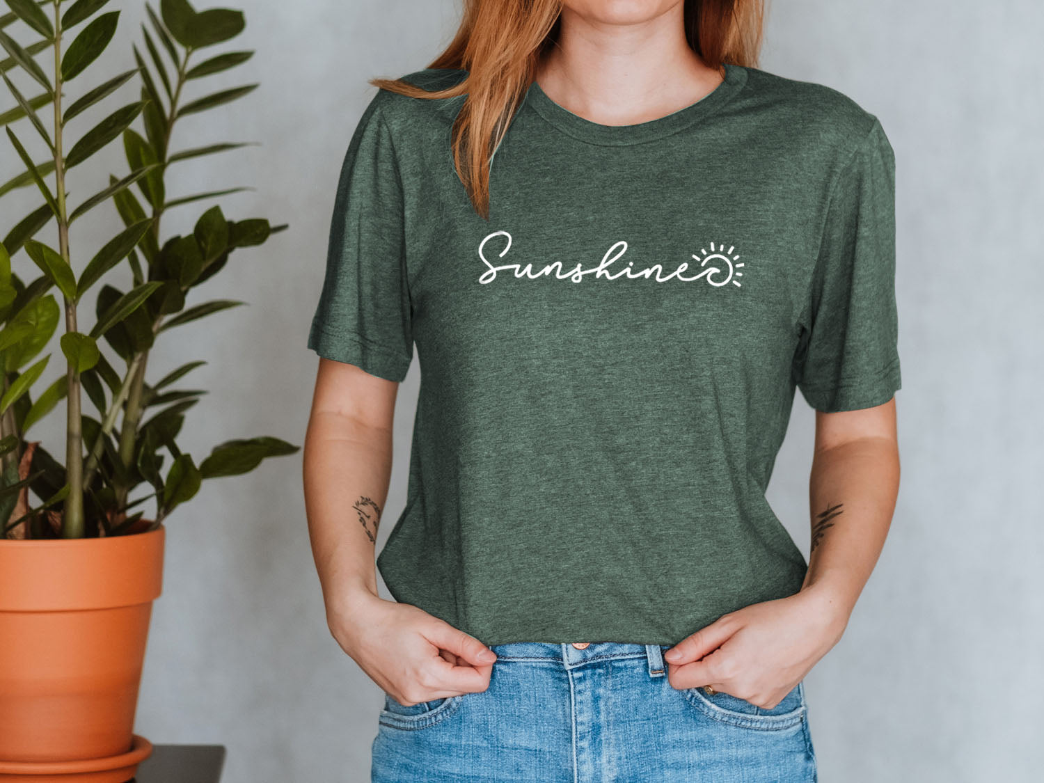 Sunshine T-shirt - Beach Vibes California State Minimal Design Printed Tee Shirt