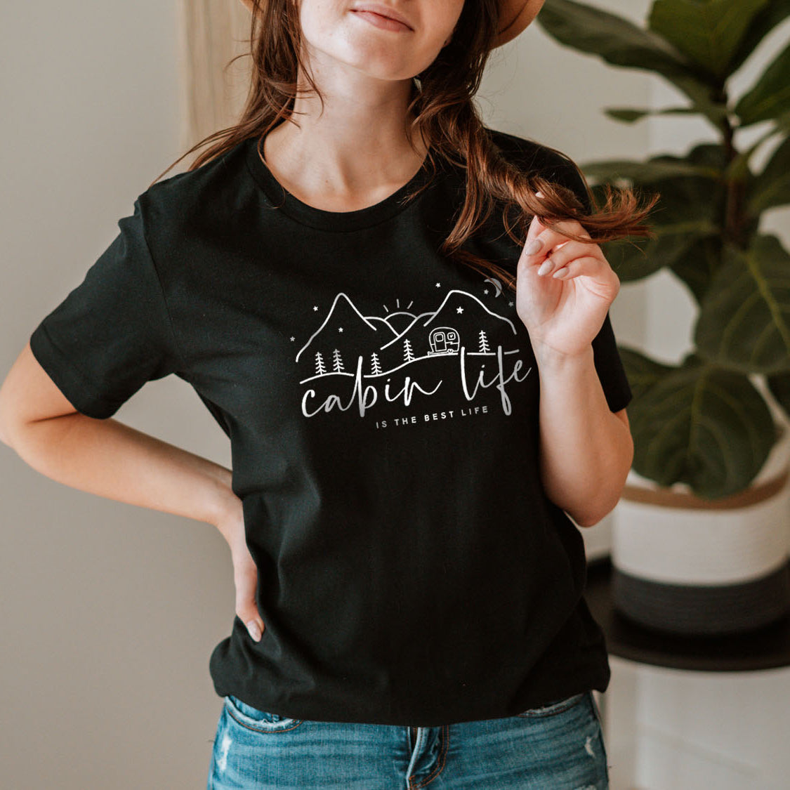 Cabin Life Is The Best Life T-shirt - Outdoor Nature Camping Retro Vintage Design Printed Tee Shirt