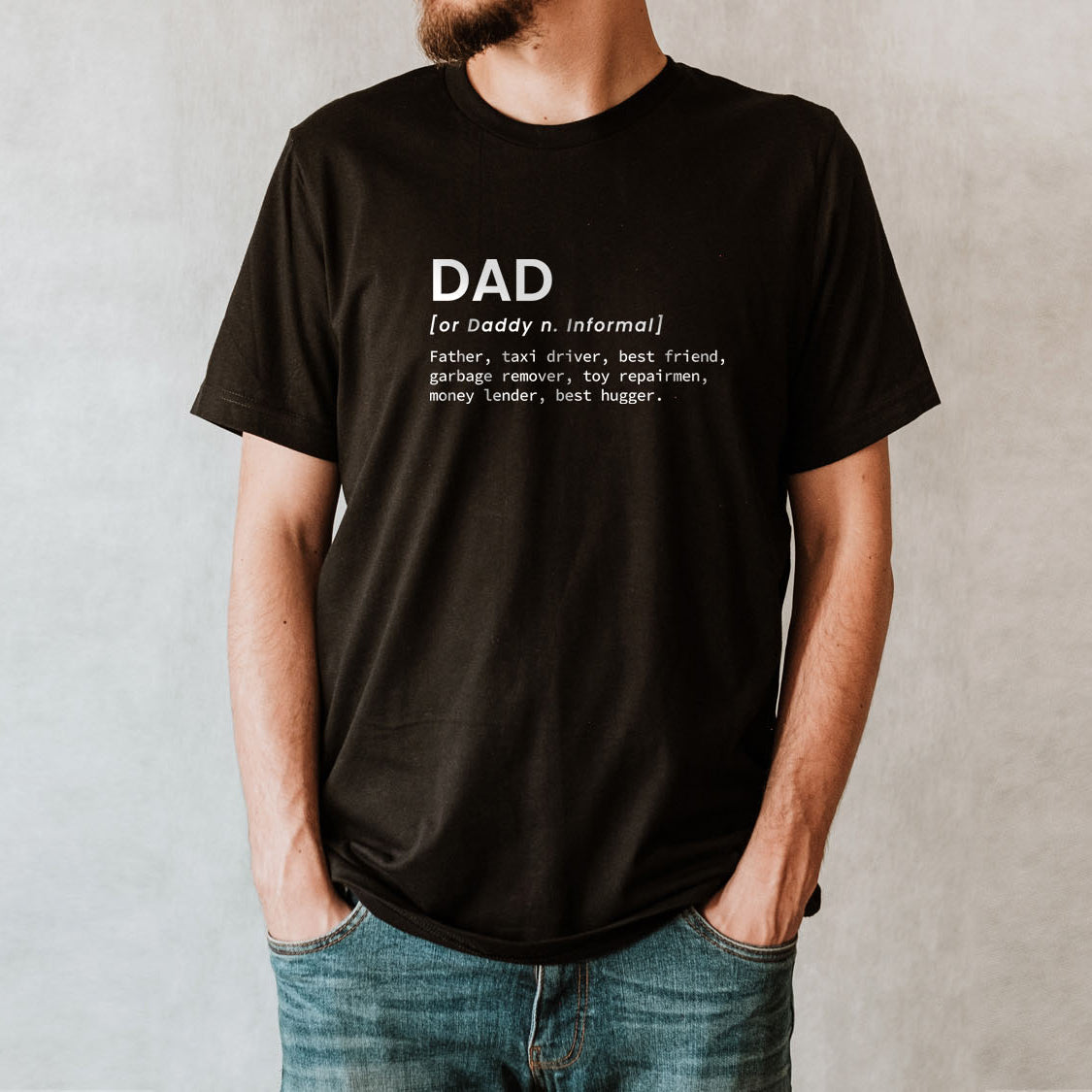 Funny Definition of Dad T-shirt - Funny Family Retro Vintage Design Printed Tee Shirt