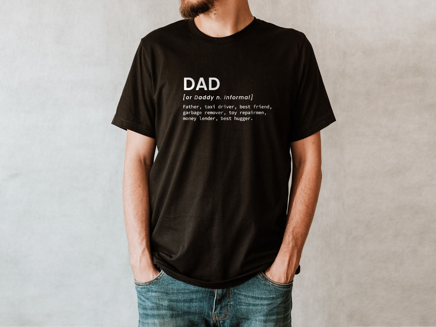 Funny Definition of Dad T-shirt - Funny Family Retro Vintage Design Printed Tee Shirt