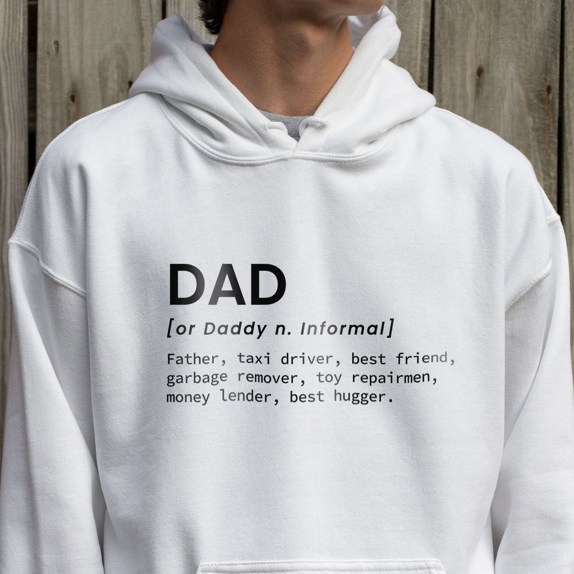 Funny Definition of Dad Hoodie - Funny Family Retro Vintage Design Printed Hoodie