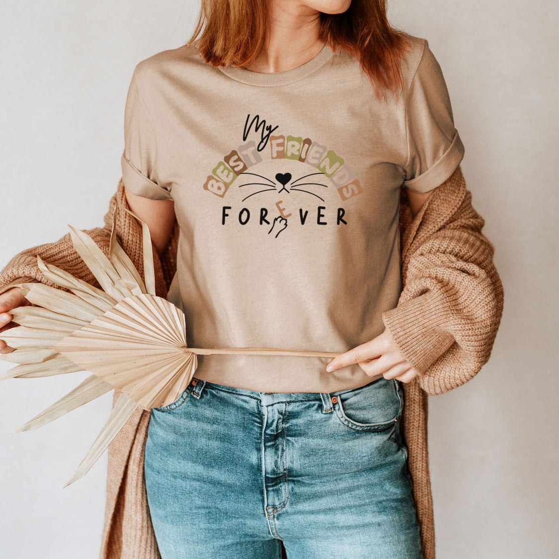 My Best Friends Forever Kitty Ver. T-shirt - Fun Pet Love Design Printed Tee Shirt