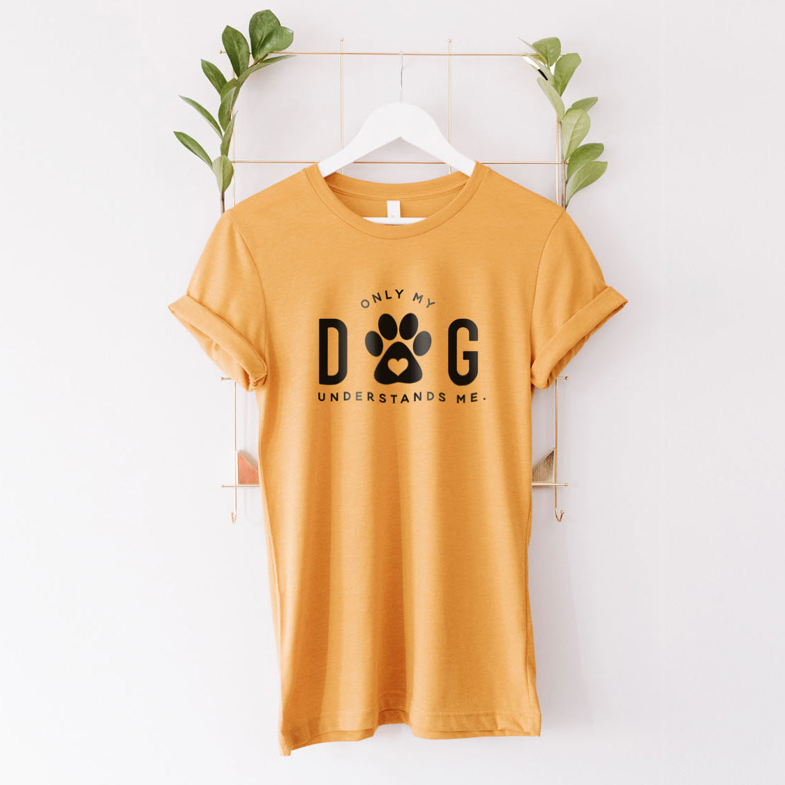 Only My Dog Understands Me T-shirt - Fun Pet Love Minimal Design Printed Tee Shirt