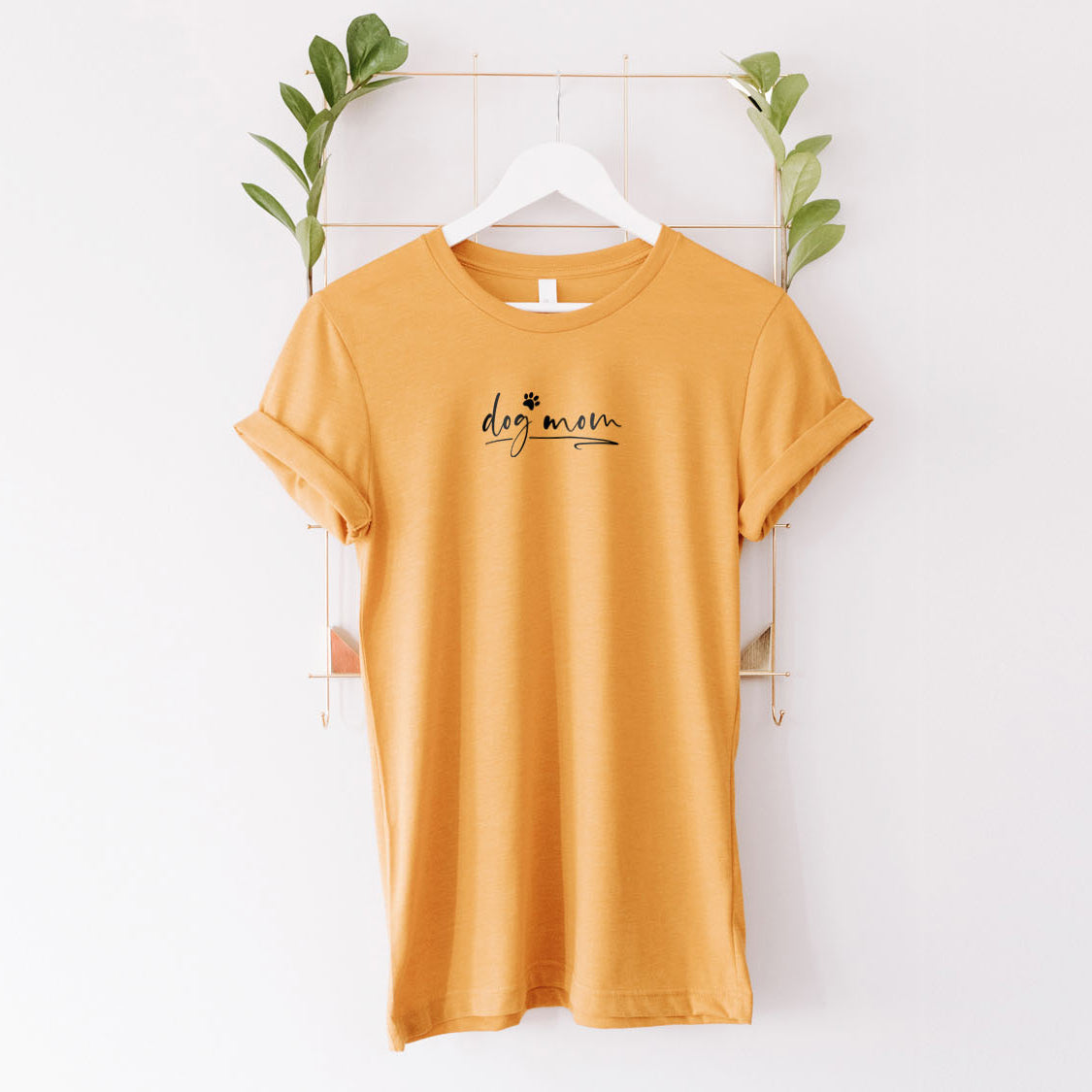 Dog Mom Small Letters T-shirt - Fun Pet Love Minimal Design Printed Tee Shirt
