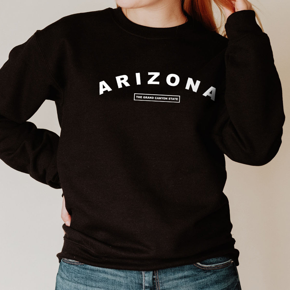 Arizona The Grand Canyon State Sweatshirt - United States Name & Slogan Minimal Design Printed Sweatshirt