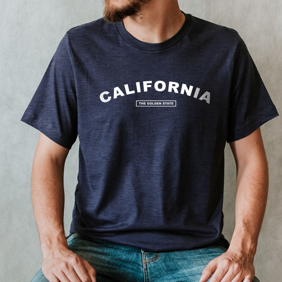 California The Golden State T-shirt - United States Name & Slogan Minimal Design Printed Tee Shirt