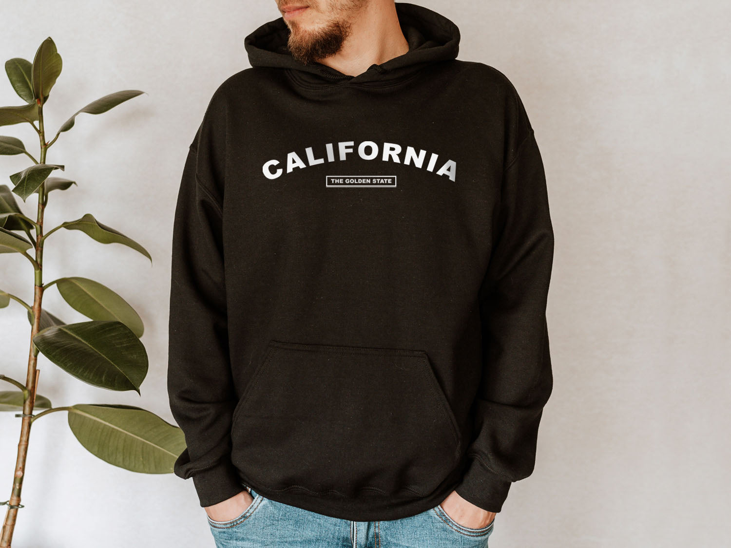 California The Golden State Hoodie United States Name Slogan Minim Happier Moments