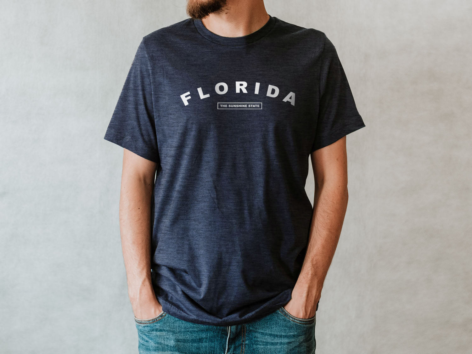 Florida The Sunshine State T-shirt - United States Name & Slogan Minimal Design Printed Tee Shirt