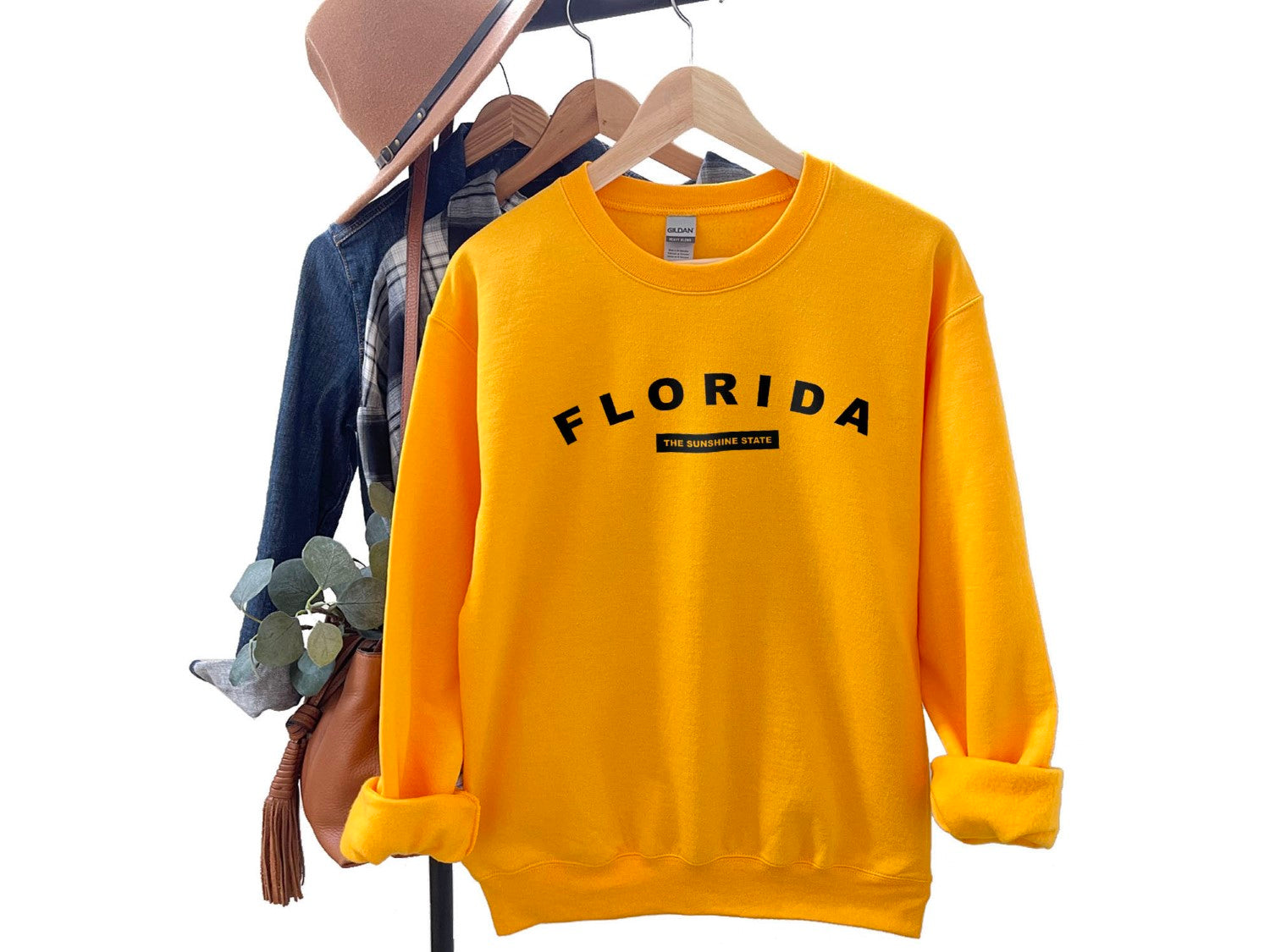 Florida The Sunshine State Sweatshirt - United States Name & Slogan Minimal Design Printed Sweatshirt