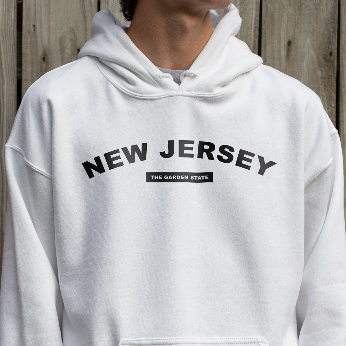 New Jersey The Garden State Hoodie - United States Name & Slogan Minimal Design Printed Hoodie