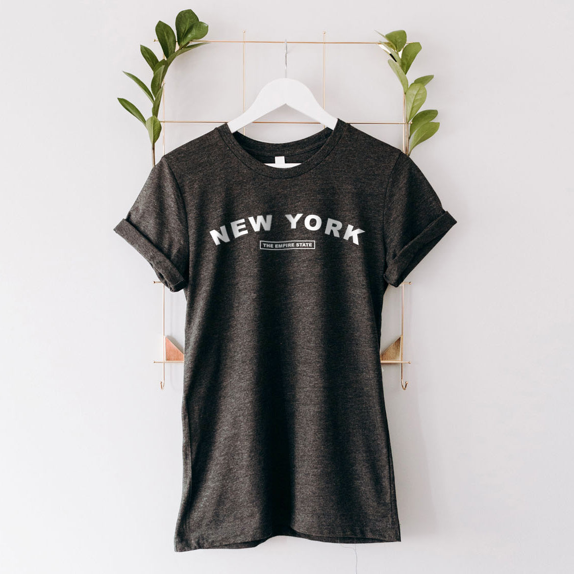 New York The Empire State T-shirt - United States Name & Slogan Minimal Design Printed Tee Shirt