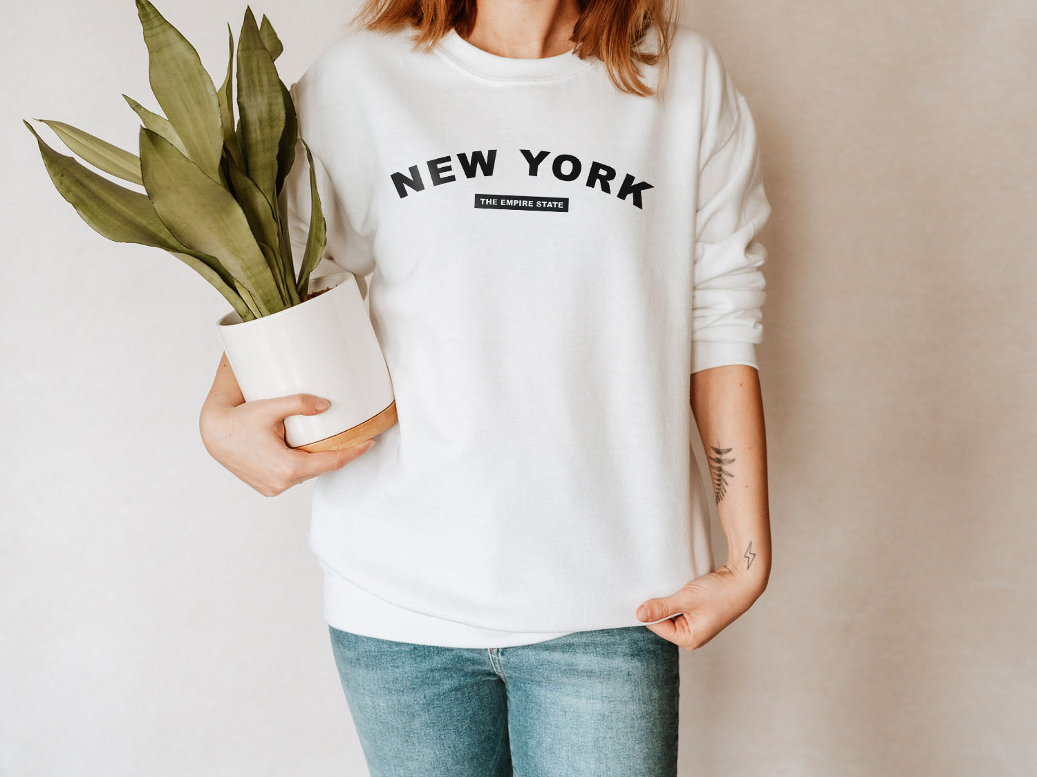 New York The Empire State Sweatshirt United States Name Slogan