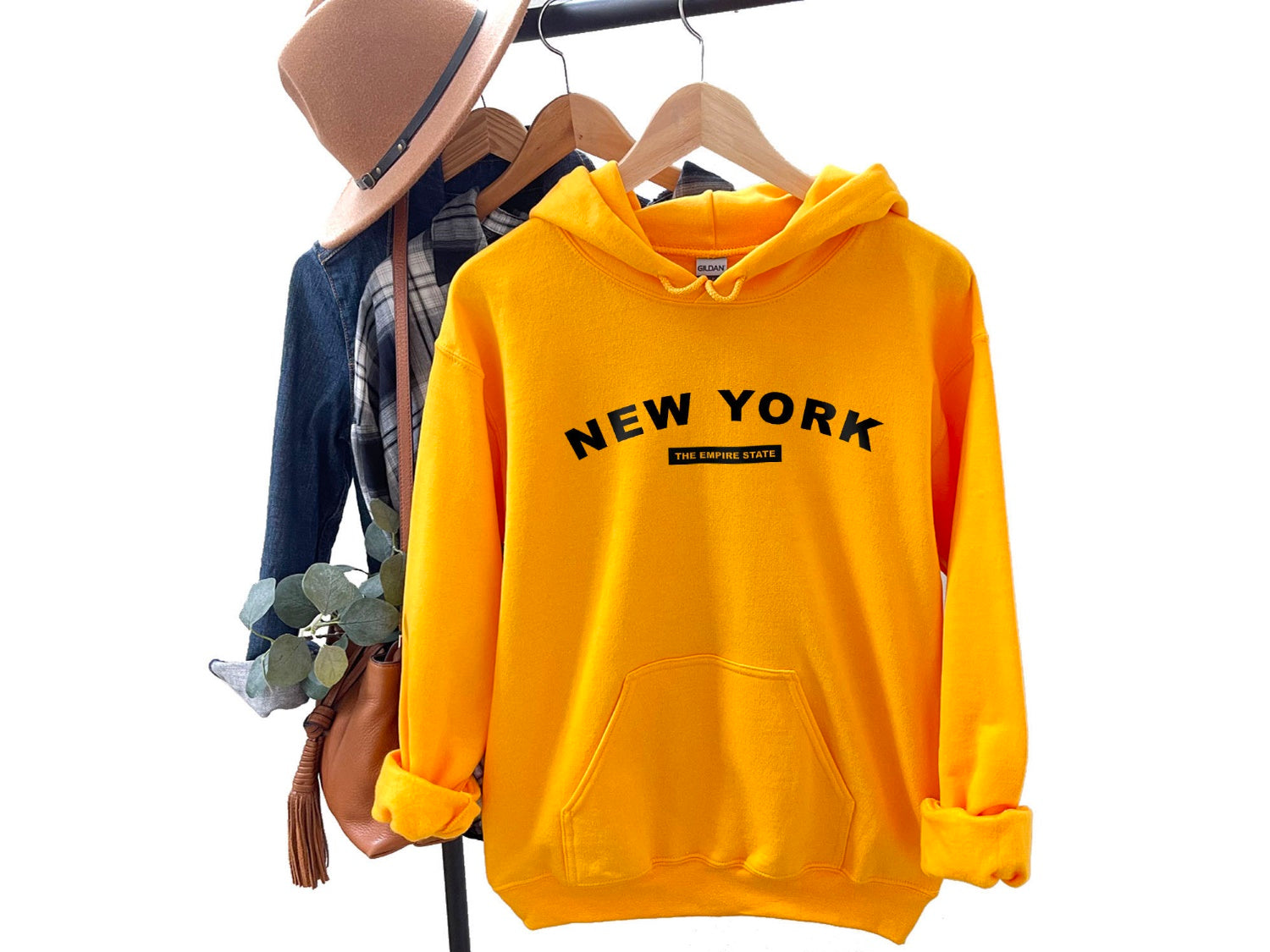 New York The Empire State Hoodie United States Name Slogan