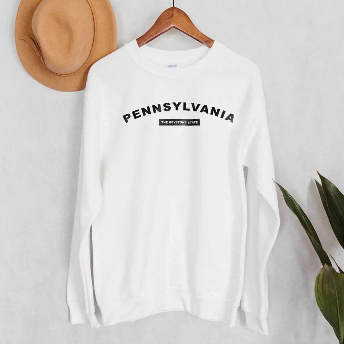 Pennsylvania The Keystone State Sweatshirt - United States Name & Slogan Minimal Design Printed Sweatshirt