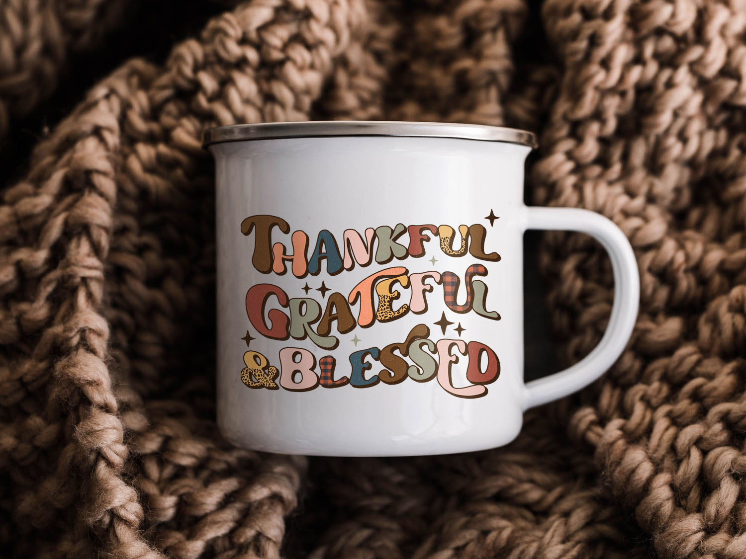 Thankful grateful blessed mug